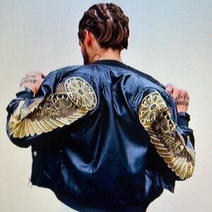 Unisex embroidery bomber jacket size xxl nwt